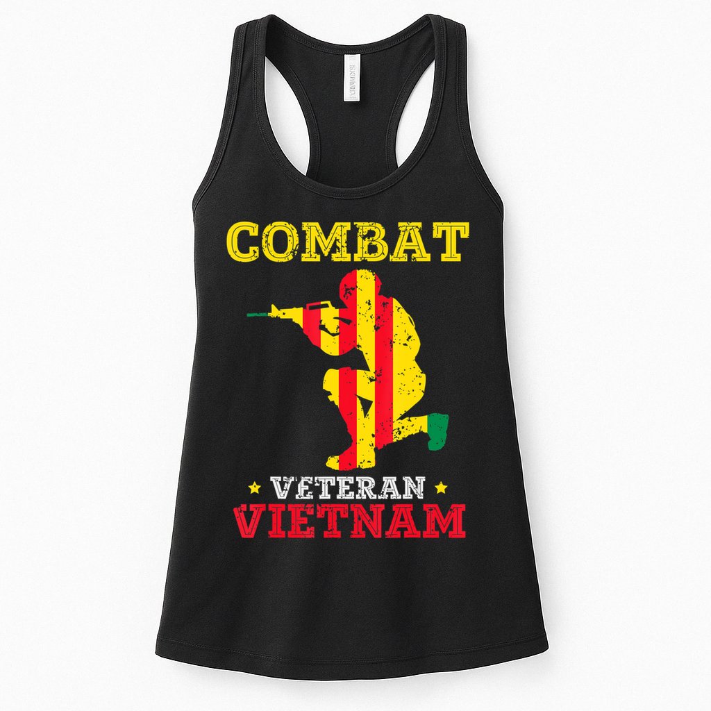 Combat Veteran Vietnam Retired Patriotic Womens Tank Top