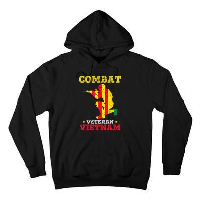 Combat Veteran Vietnam Retired Patriotic Tall Hoodie