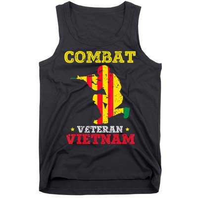 Combat Veteran Vietnam Retired Patriotic Tank Top