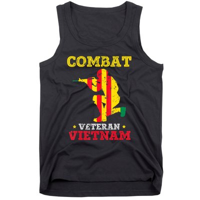 Combat Veteran Vietnam Retired Patriotic Tank Top