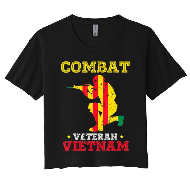 Combat Veteran Vietnam Retired Patriotic Crop Top