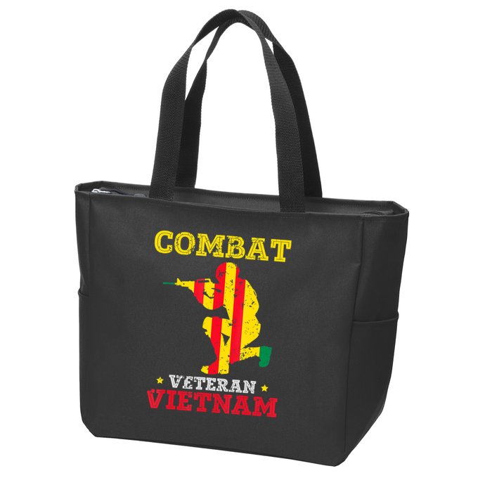Combat Veteran Vietnam Retired Patriotic Zip Tote Bag