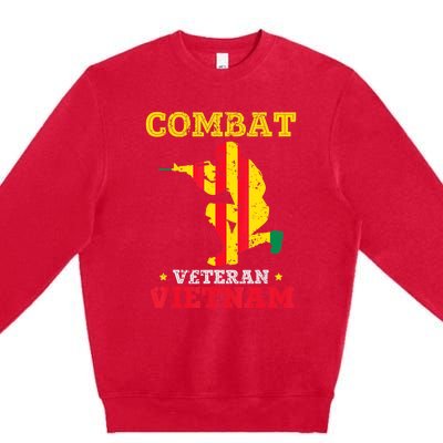 Combat Veteran Vietnam Retired Patriotic Premium Crewneck Sweatshirt