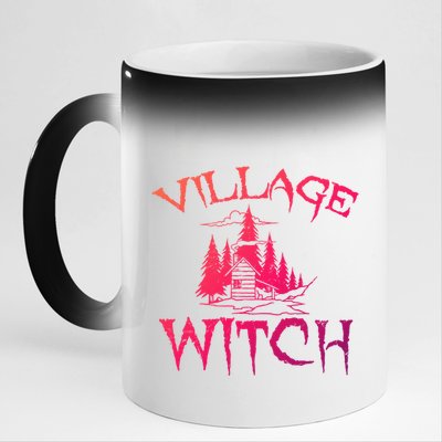 Cool Village Witch Cottage Farm Ecology Lovers Gift 11oz Black Color Changing Mug