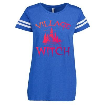 Cool Village Witch Cottage Farm Ecology Lovers Gift Enza Ladies Jersey Football T-Shirt