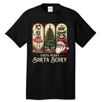 Christmas Vibes Xmas Skeleton Sorta Merry Sorta Scary Gothic Tall T-Shirt