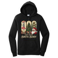 Christmas Vibes Xmas Skeleton Sorta Merry Sorta Scary Gothic Women's Pullover Hoodie