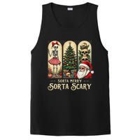 Christmas Vibes Xmas Skeleton Sorta Merry Sorta Scary Gothic PosiCharge Competitor Tank