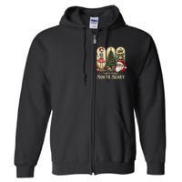 Christmas Vibes Xmas Skeleton Sorta Merry Sorta Scary Gothic Full Zip Hoodie