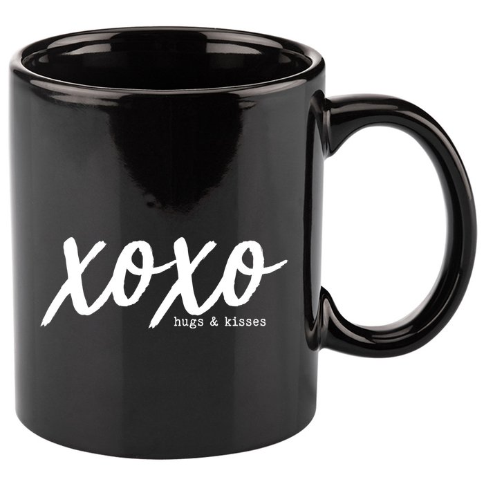 Cute Valentine X O X O Hugs And Kisses 11oz C Handle Ceramic Mug