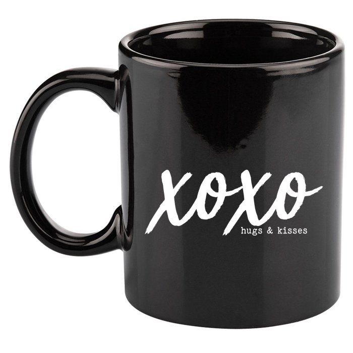 Cute Valentine X O X O Hugs And Kisses 11oz C Handle Ceramic Mug