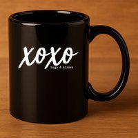 Cute Valentine X O X O Hugs And Kisses 11oz C Handle Ceramic Mug