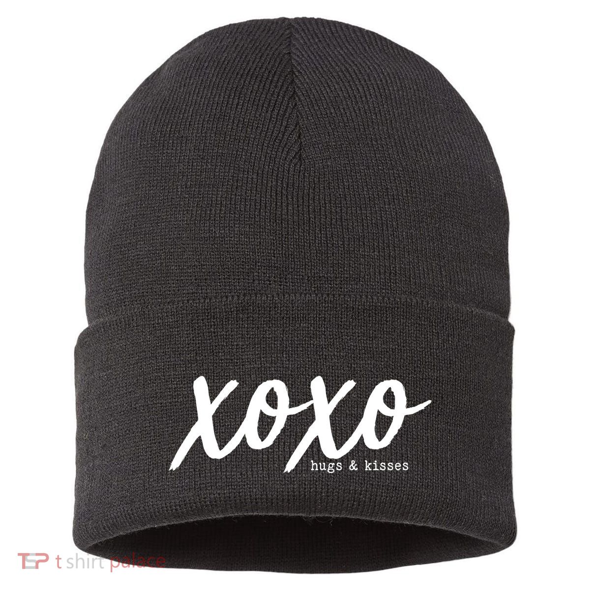Cute Valentine X O X O Hugs And Kisses Sustainable Knit Beanie