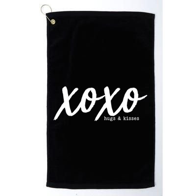 Cute Valentine X O X O Hugs And Kisses Golf Towel