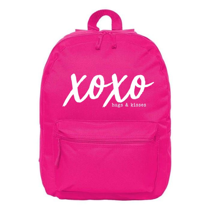 Cute Valentine X O X O Hugs And Kisses 16 in Basic Backpack