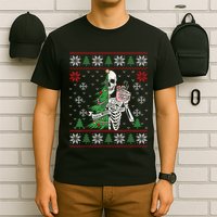 Christmas Vibes Xmas Skeleton Sorta Merry Sorta Scary Gothic T-Shirt