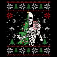 Christmas Vibes Xmas Skeleton Sorta Merry Sorta Scary Gothic T-Shirt