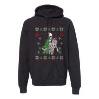 Christmas Vibes Xmas Skeleton Sorta Merry Sorta Scary Gothic Premium Hoodie