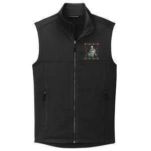 Christmas Vibes Xmas Skeleton Sorta Merry Sorta Scary Gothic Collective Smooth Fleece Vest