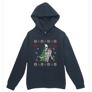 Christmas Vibes Xmas Skeleton Sorta Merry Sorta Scary Gothic Urban Pullover Hoodie