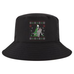 Christmas Vibes Xmas Skeleton Sorta Merry Sorta Scary Gothic Cool Comfort Performance Bucket Hat