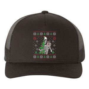 Christmas Vibes Xmas Skeleton Sorta Merry Sorta Scary Gothic Yupoong Adult 5-Panel Trucker Hat