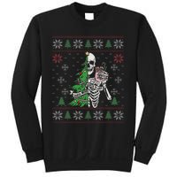 Christmas Vibes Xmas Skeleton Sorta Merry Sorta Scary Gothic Sweatshirt