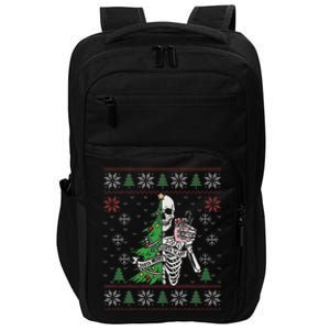 Christmas Vibes Xmas Skeleton Sorta Merry Sorta Scary Gothic Impact Tech Backpack