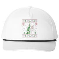 Christmas Vibes Xmas Skeleton Sorta Merry Sorta Scary Gothic Snapback Five-Panel Rope Hat