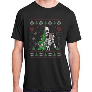 Christmas Vibes Xmas Skeleton Sorta Merry Sorta Scary Gothic Adult ChromaSoft Performance T-Shirt