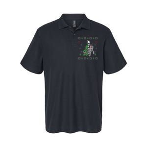 Christmas Vibes Xmas Skeleton Sorta Merry Sorta Scary Gothic Softstyle Adult Sport Polo