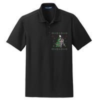 Christmas Vibes Xmas Skeleton Sorta Merry Sorta Scary Gothic Dry Zone Grid Polo