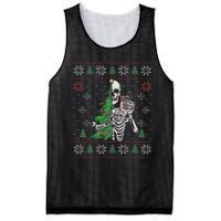 Christmas Vibes Xmas Skeleton Sorta Merry Sorta Scary Gothic Mesh Reversible Basketball Jersey Tank