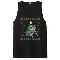 Christmas Vibes Xmas Skeleton Sorta Merry Sorta Scary Gothic PosiCharge Competitor Tank