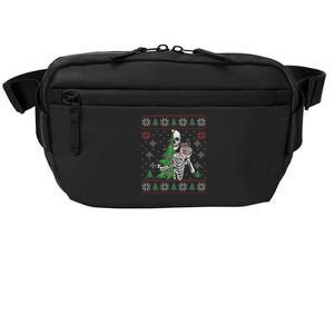 Christmas Vibes Xmas Skeleton Sorta Merry Sorta Scary Gothic Crossbody Pack