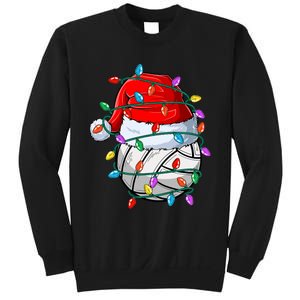 Christmas Volleyball Xmas Santa Sports Hat Ball Sweatshirt