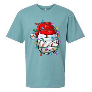 Christmas Volleyball Xmas Santa Sports Hat Ball Sueded Cloud Jersey T-Shirt