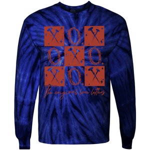 Checked Valentine Xoxo The Original Love Letters Tie-Dye Long Sleeve Shirt