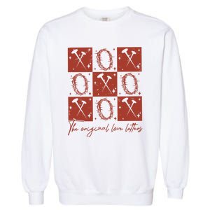 Checked Valentine Xoxo The Original Love Letters Garment-Dyed Sweatshirt