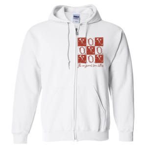 Checked Valentine Xoxo The Original Love Letters Full Zip Hoodie