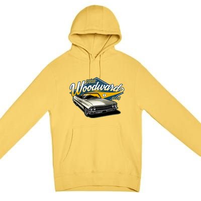 Cruisin Woodward 1962 Cadillac Coupe 2024 Premium Pullover Hoodie