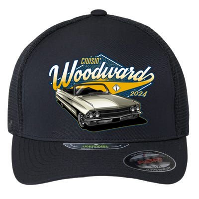 Cruisin Woodward 1962 Cadillac Coupe 2024 Flexfit Unipanel Trucker Cap