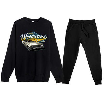 Cruisin Woodward 1962 Cadillac Coupe 2024 Premium Crewneck Sweatsuit Set