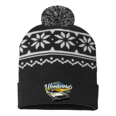 Cruisin Woodward 1962 Cadillac Coupe 2024 USA-Made Snowflake Beanie