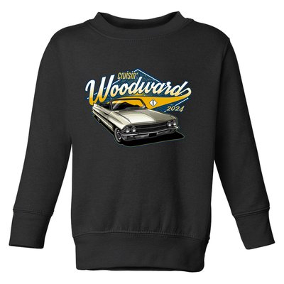 Cruisin Woodward 1962 Cadillac Coupe 2024 Toddler Sweatshirt