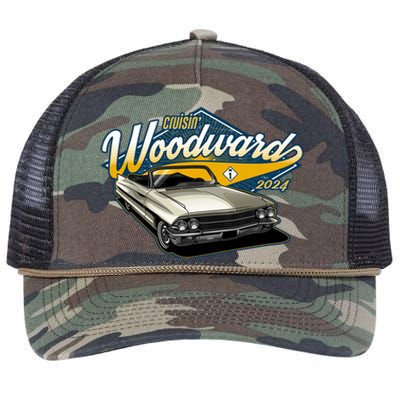 Cruisin Woodward 1962 Cadillac Coupe 2024 Retro Rope Trucker Hat Cap