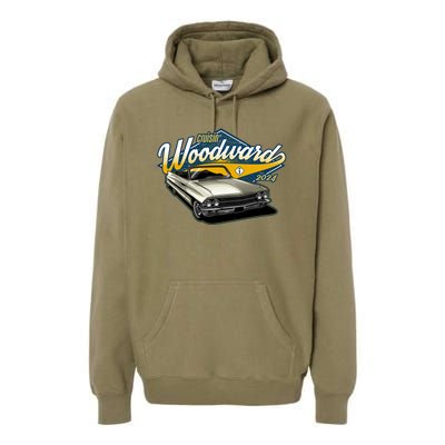 Cruisin Woodward 1962 Cadillac Coupe 2024 Premium Hoodie