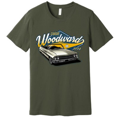 Cruisin Woodward 1962 Cadillac Coupe 2024 Premium T-Shirt
