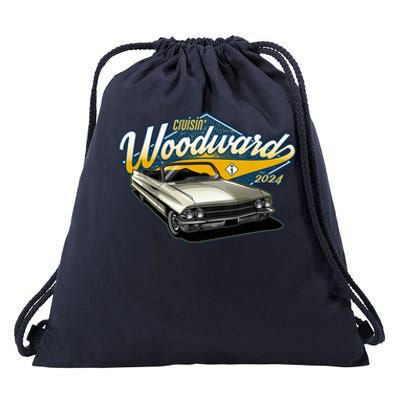 Cruisin Woodward 1962 Cadillac Coupe 2024 Drawstring Bag