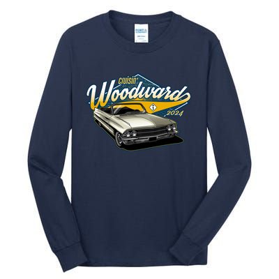 Cruisin Woodward 1962 Cadillac Coupe 2024 Tall Long Sleeve T-Shirt